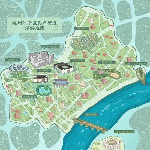 杭州江干区彭埠街道地图