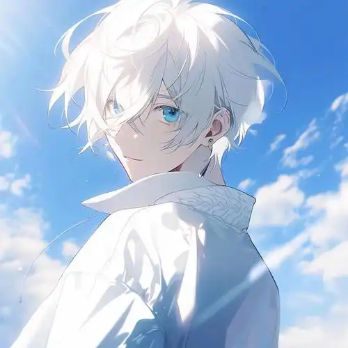 动漫头像白发男头3