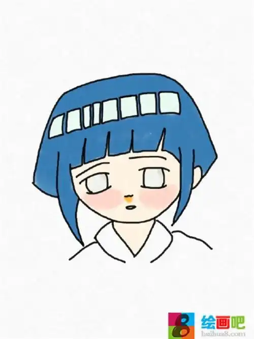 人物简笔画火影忍者日向雏田简笔画教程