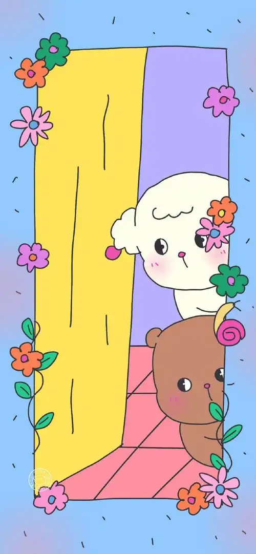 卡通动漫聊天背景图    #手机壁纸##无水印壁纸