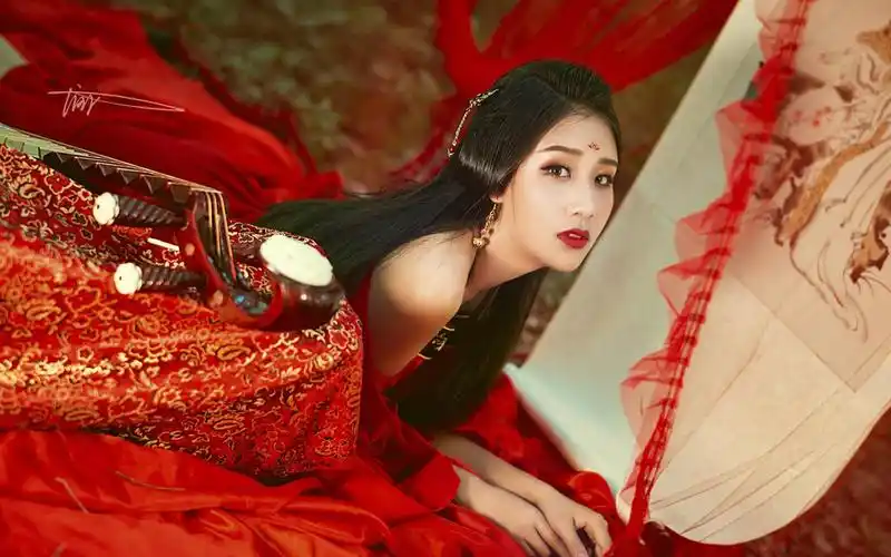 长腿性感古装美女桌面壁纸下载古典美女性感美女长发美女红衣美女气质