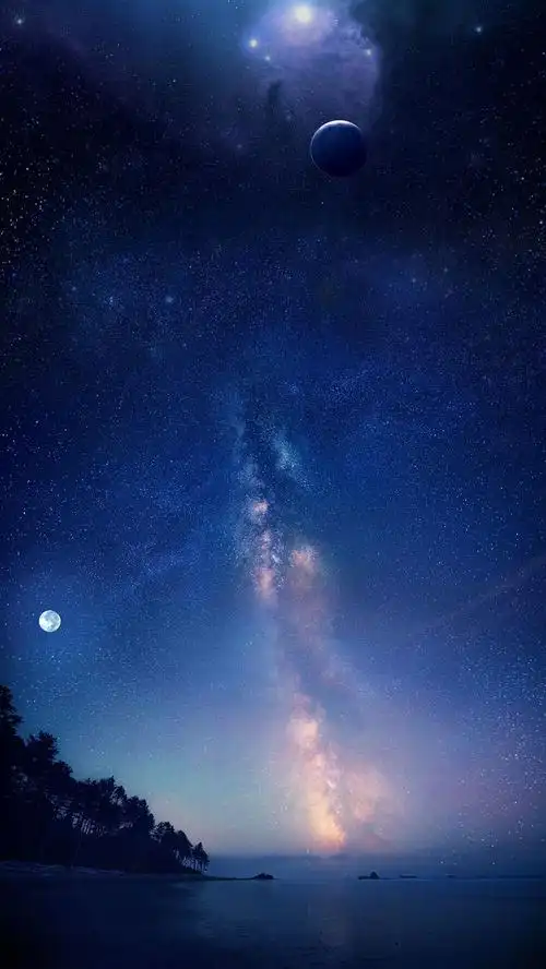 蓝色星空梦幻h5背景