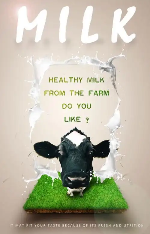 牛奶海报,牛奶,奶牛,草地,海报,喷溅,psd,白色,精品海报,精品模板