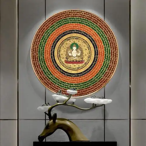 心经钻石画满新款圆形唐卡镇十字绣5d钻点钻绣十字绣套件