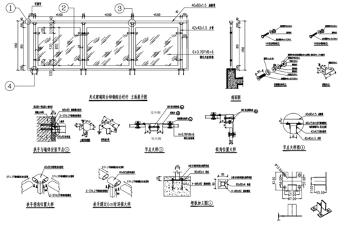 邵通锌钢玻璃栏杆