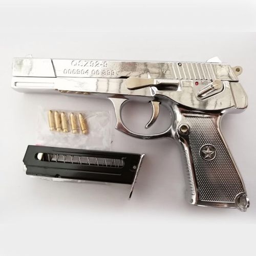 92式枪抢模型仿真全金属合金1:205大号玩具铁枪可拆卸不可发射子弹