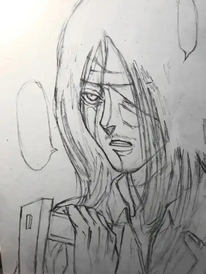 日常瞎画 #动漫手绘 #手绘 #巨人 艾伦.野鸽儿! - 抖音