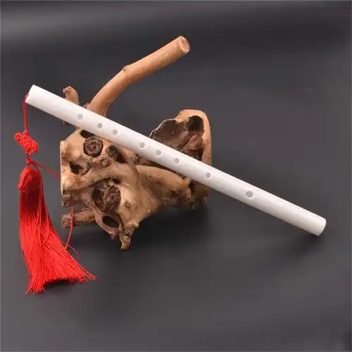 箴诺天然玉笛女生乐器玉萧乐器鲁山玉笛子方解石玉白色款