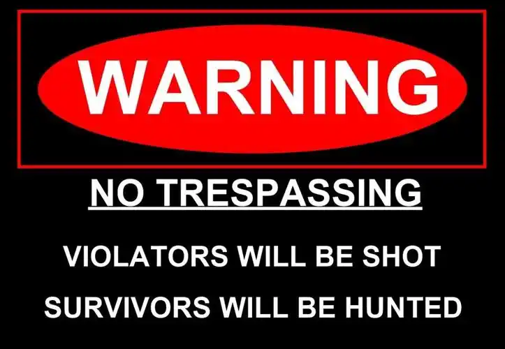 警告标志没有擅入壁纸