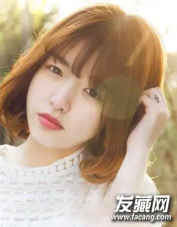 甜美的空气刘海黄棕色头发最显气质2