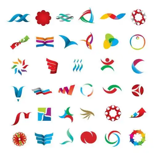 矢量绿色形状logo与图标