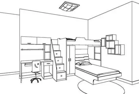 房间图片简笔画儿童房间图片简笔画