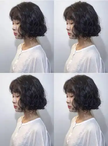 发型欣赏短发蛋蛋卷烫发