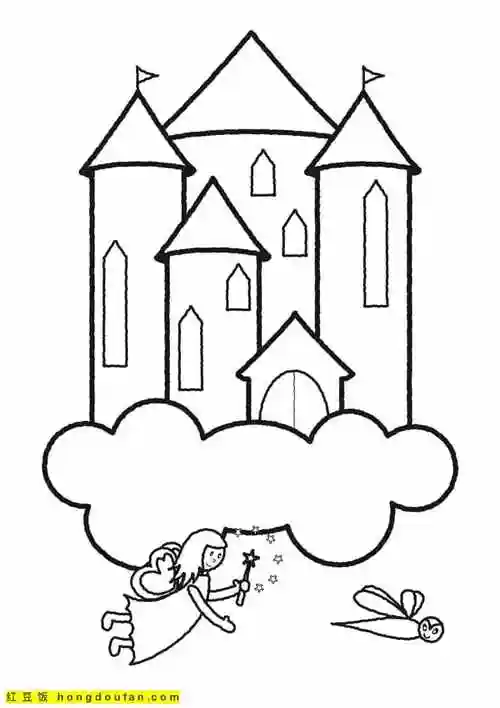 下载,专注力,免费,免费下载,公主,动画片,卡通,四年级,城堡,填色,填色