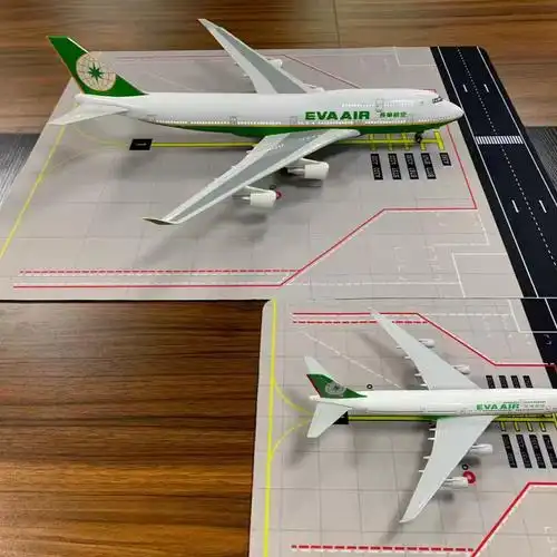 波音747台湾长荣航空47cm仿真客机飞机模型声控led带