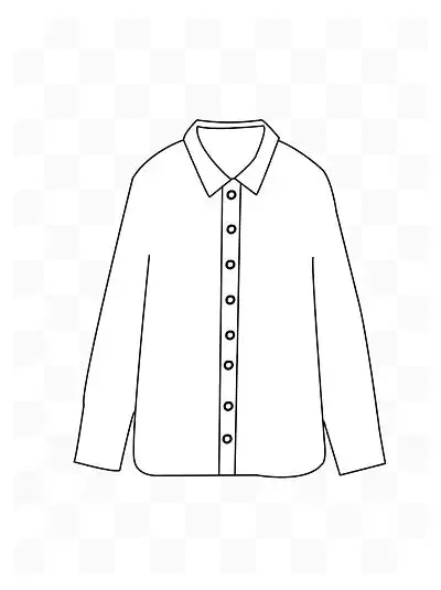 可爱简约卡通创意手绘白衬衫