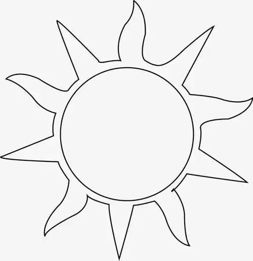 太阳线条矢量