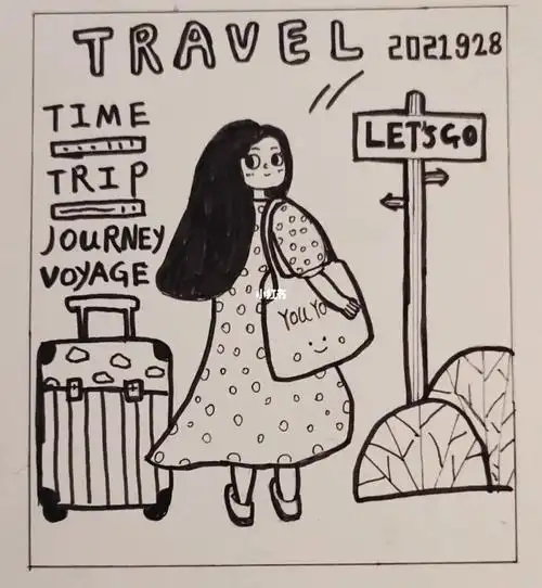 一颗橘子手绘打卡day14杂志封面