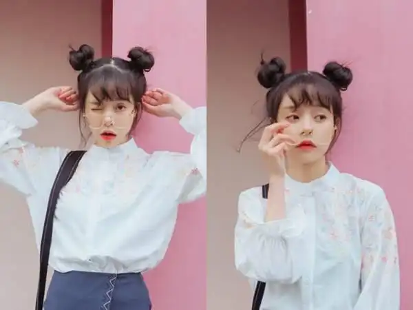 个性双丸子头扎发,尽显俏皮灵动鬼马少女范儿