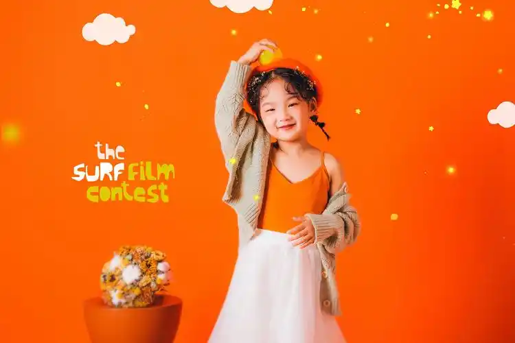 橙色_儿童摄影作品_摄影作品-黑光图库