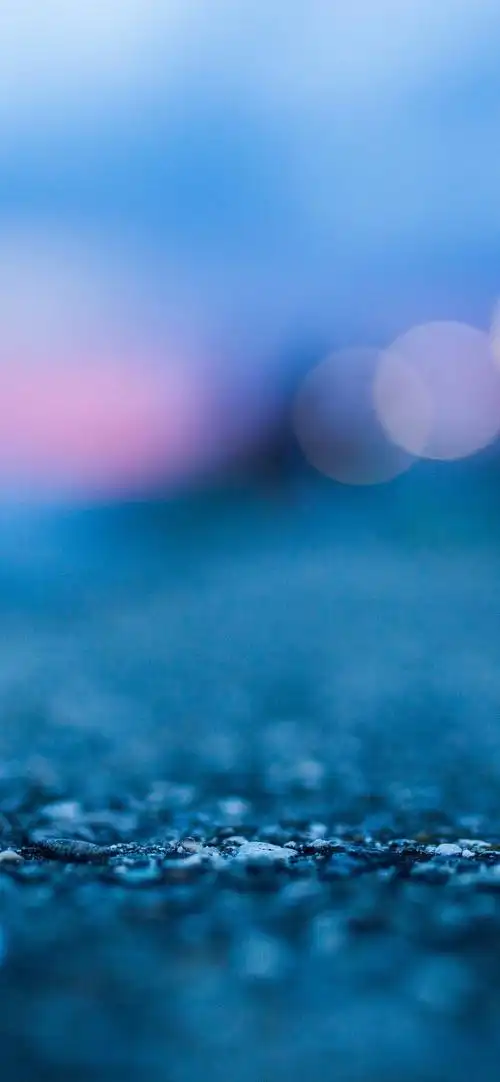 蓝色夜晚的街道,高清图片,手机壁纸