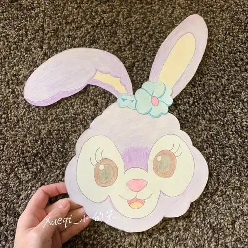 喜欢兔子92问了表妹说是戴在头上的,emmm……安排90#手工制作面具