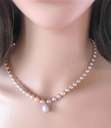 5-6mm珍珠项链 吊坠款 白色 5.5-6mm 38cm