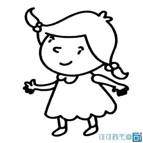 女孩教你如何画人物的简笔画教程人物简笔画幼儿学画的人物简单