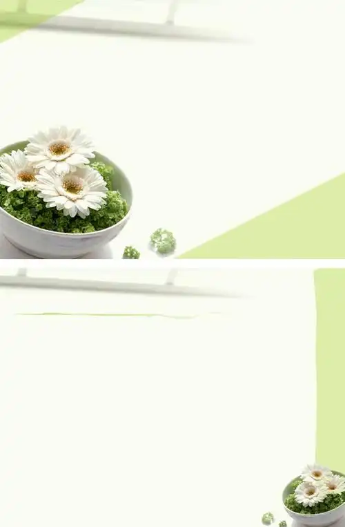 淡雅雏菊幻灯片背景图片模板下载_幻灯片_图客巴巴