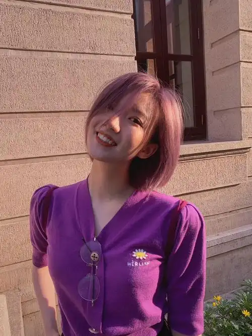 薄藤紫粉7515清凉夏季99上镜感超强_发型_染发_夏天去哪玩_显白