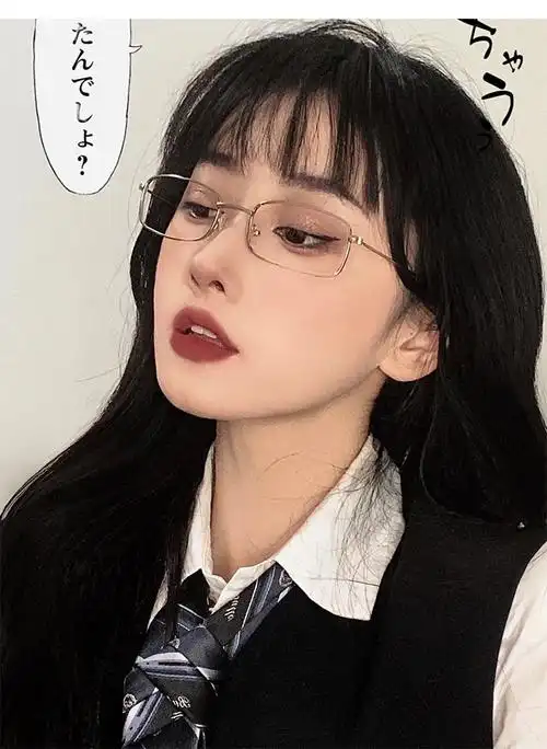 小方框眼镜女小脸金丝轻近视可配高度数窄框架装饰复古平光眼镜金框单