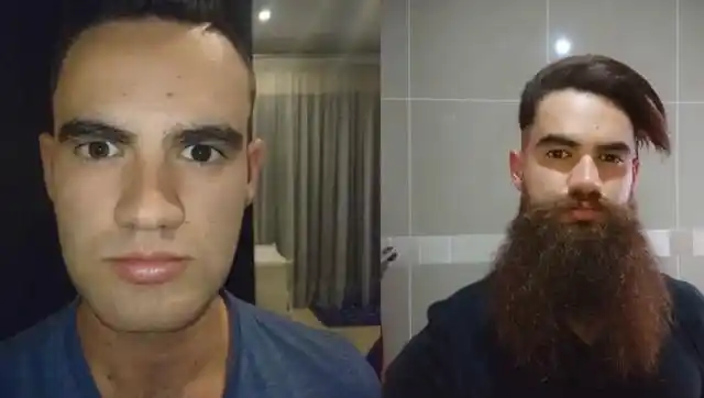 男子记录一年不刮胡子的过程,最后胡子太多连呼吸都不顺畅了!