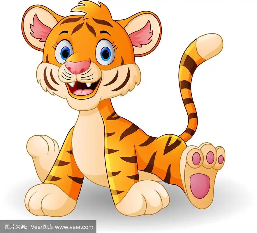 可爱的小老虎卡通