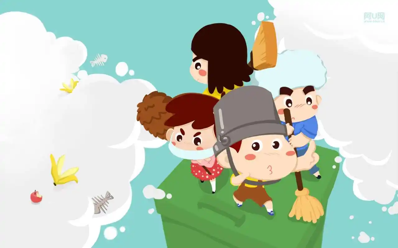 五一劳动节主题卡通节日壁纸
