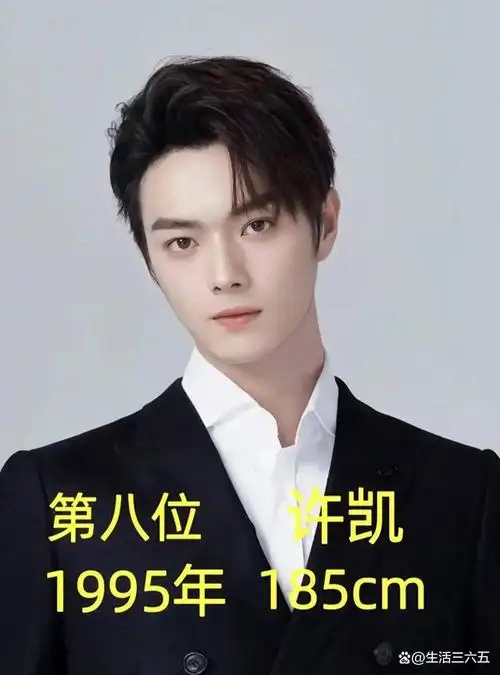 许凯颜值高,于正力挺的男艺人各方面综合素质都不错!