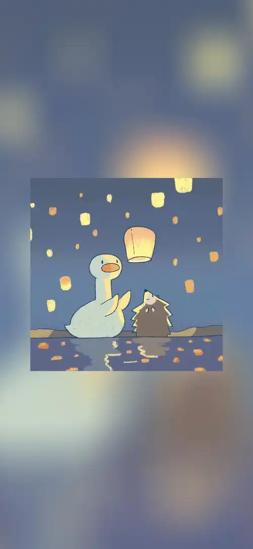 治愈可爱萌系插画手机壁纸