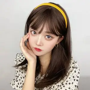 三七分假发女斜刘海