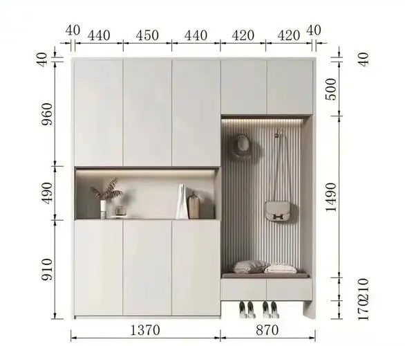 坐标长春定制鞋柜尺寸分享