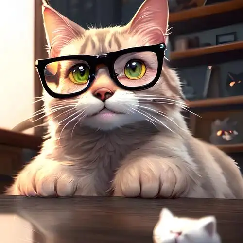 缅因猫头像高清霸气戴眼镜