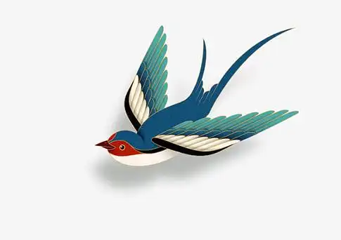 燕子,春天,手绘,,小鸟