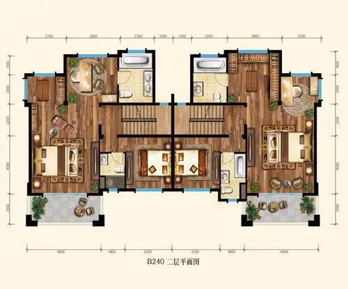 湖城碧桂园·山湖城雅典美墅b240 ,6室2厅,240平米户型图-荆州购房网
