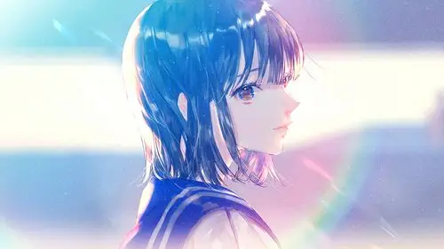 最美侧颜的二次元美女,高清图片,壁纸,动漫-桌面城市