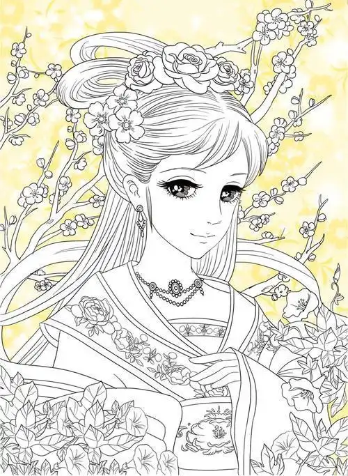 笔画古代公主简单又漂亮古代公主动漫的简笔画简笔画 卡通 漫画 手绘