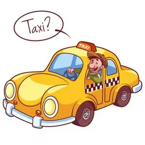 出租车司机卡通图片