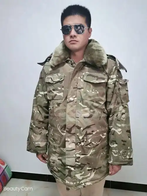 大衣迷彩正版中长款男冬季防寒保暖防水东北军迷大衣