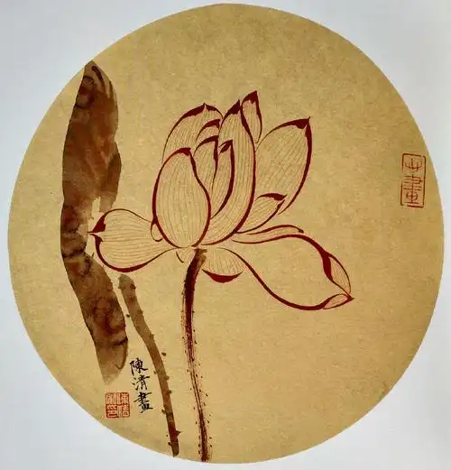 纯净如莲,庄重入画|陈清的莲花作品
