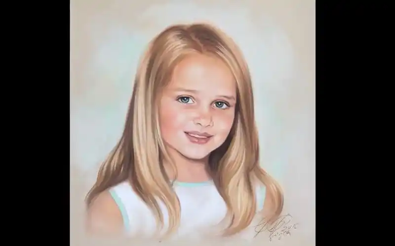 【色粉肖像】-金发小姑娘肖像画-色粉画步骤-[油管搬运]