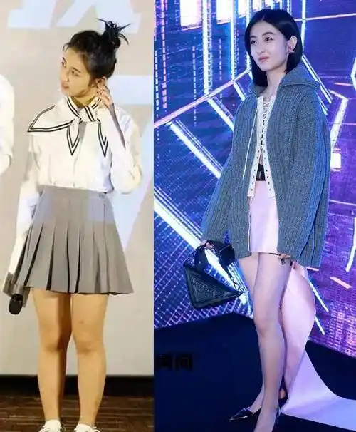 其实跟以前相比,张子枫的腿型确实变漂亮了,腿也更细了,可是她的身高