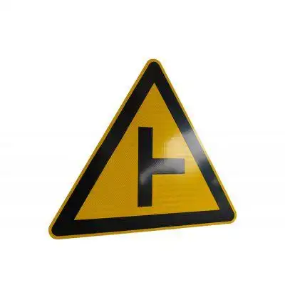 广东超泽交通设施警告标志牌等边三角形叉路口侧t字