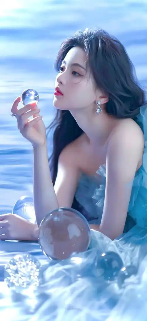 杨超越|人鱼之泪91更新壁纸049969♀15#杨超越谧蓝水晶球